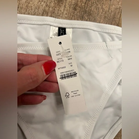 J.Crew Heritage hipster string bikini bottom in white - Picture 5 of 10